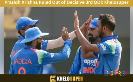 Prasidh Krishna Ruled Out of Decisive 3rd ODI: Khelosuper