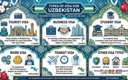 Types of Visa for Uzbekistan