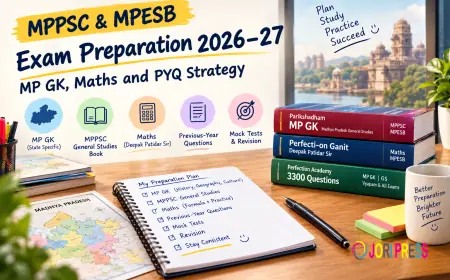 MPPSC and MPESB Exam Preparation 2026–27: How to Master MP GK, Maths and Previous-Year Questions