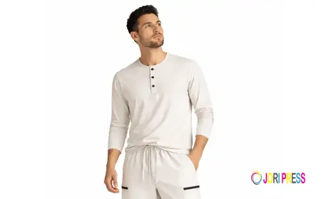 Elevate Your Everyday Wardrobe with Beige Henleys, Joggers, and Long Sleeve T-Shirts