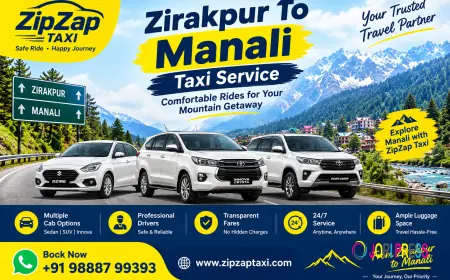 Zirakpur To Manali Taxi Service - Safe, Comfortable, & Scenic Transfers