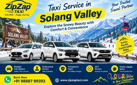 Taxi Service in Solang Valley - Safe, Scenic, & Reliable Mountain Rides