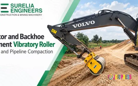 Excavator & Backhoe Attachment Vibratory Roller for Trench and Pipeline Compaction