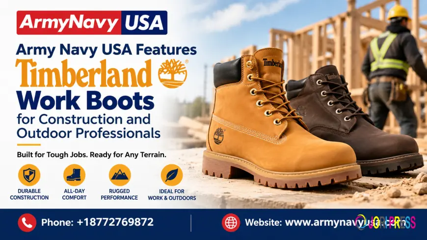 Army Navy USA Features Timberland Work Boots for Construction and Outdoor Professionals