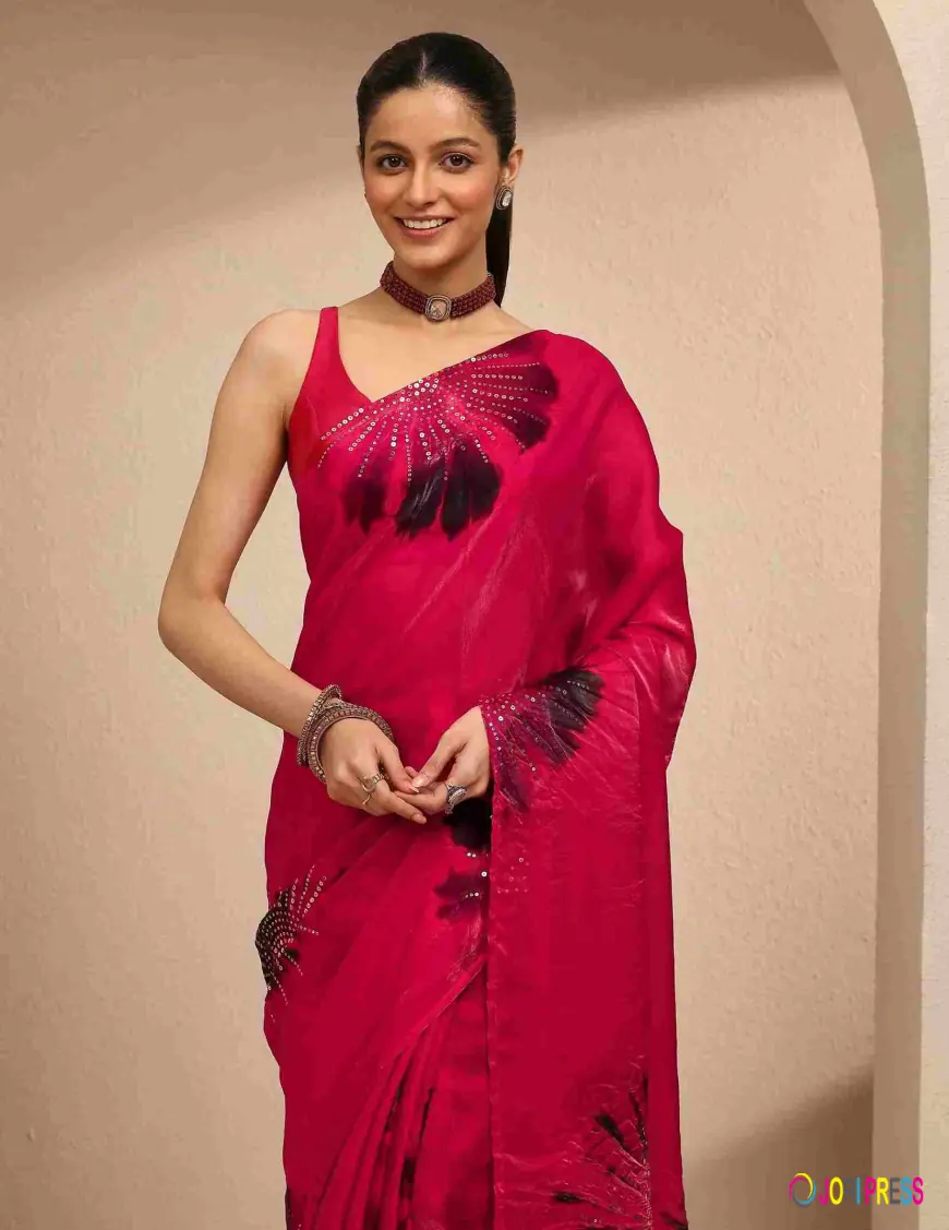 Discover Red Silk Sarees with Embroidery for Elegant Ethnic Looks