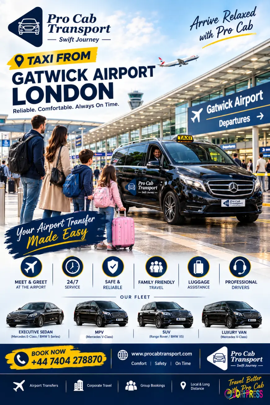 Taxi from Gatwick Airport to Seven Sisters — Book a Comfortable Ride from £40