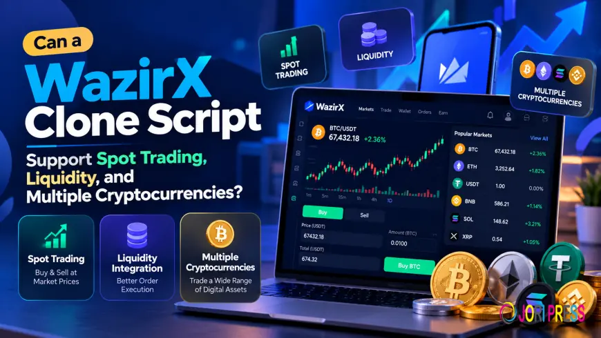 Can a WazirX Clone Script Support Spot Trading, Liquidity, and Multiple Cryptocurrencies?