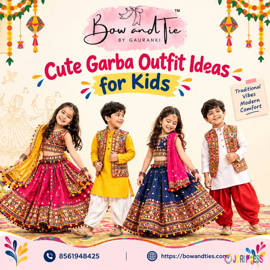Cute Garba Outfit Ideas for Kids That Shine This Navratri | Bow And Ties