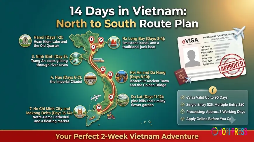 14 Days in Vietnam: North to South Route Plan