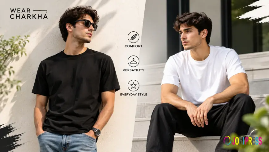 Wear Charkha: Black and White T-Shirts That Make Everyday Dressing Easy