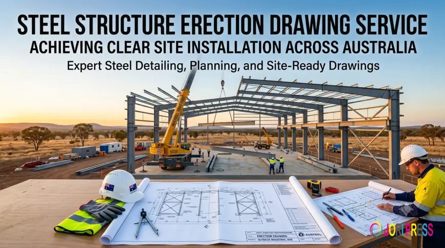 Steel Structure Erection Drawing Service in Australia for Clear Site Installation