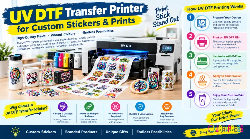 UV DTF Transfer Printer for Custom Stickers & Prints
