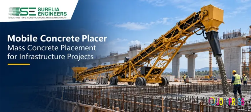 Mobile Concrete Placer for Mass Concrete Placement in Infrastructure Projects