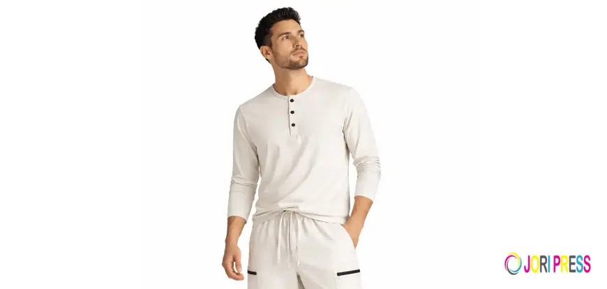 Elevate Your Everyday Wardrobe with Beige Henleys, Joggers, and Long Sleeve T-Shirts