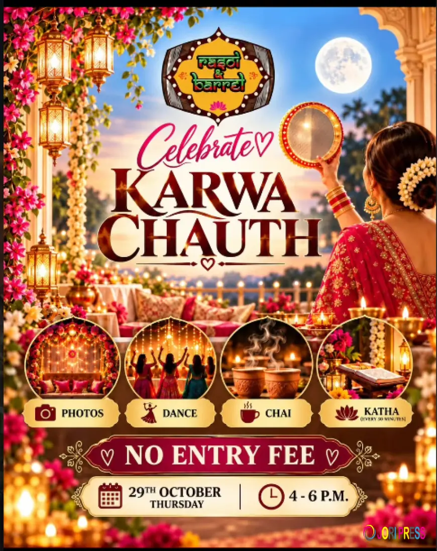 Celebrate Karwa Chauth with us at Rasoi & Barrel! ?