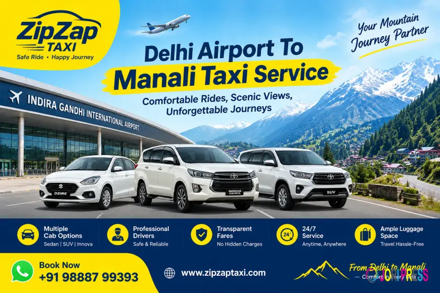 Delhi Airport To Manali Taxi Service: Comfortable & Hassle-Free Transfers